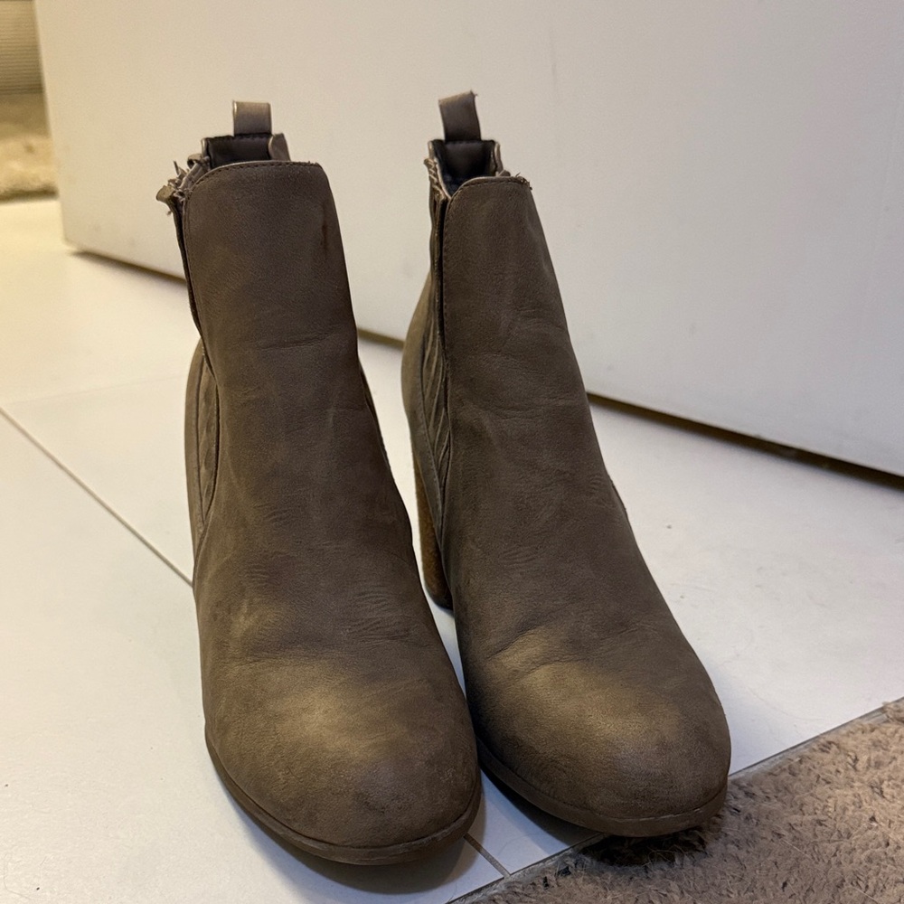 Madden Girl Taupe Ankle Booties